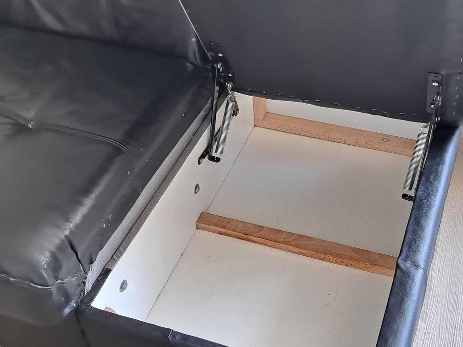 Sofá pele natural preta