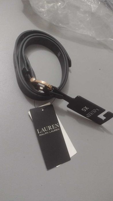 elegancki pasek damski lauren ralph lauren, czarny (rozmiar xs)