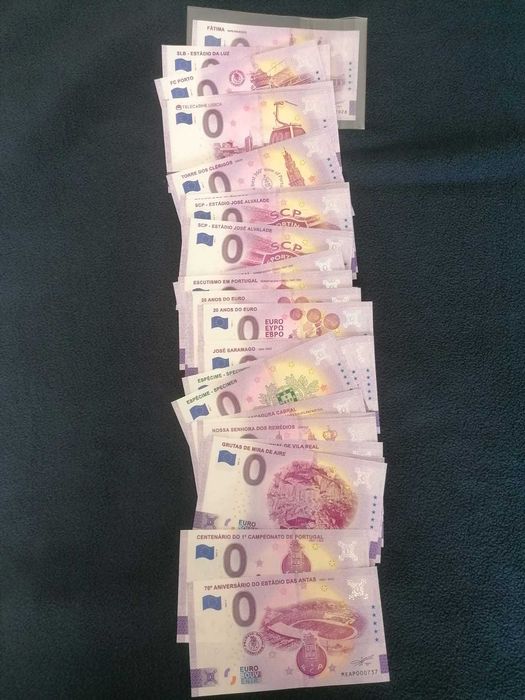 200 notas Souvenir Notas 0 euro "coleção normal "