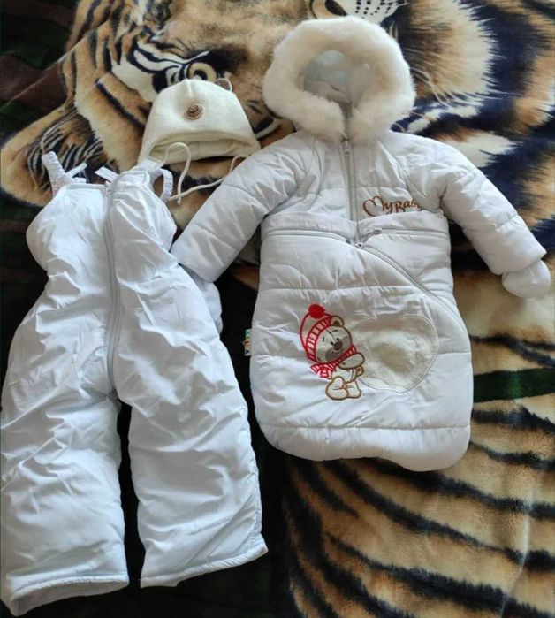 Зимовий костюм трансформер конверт Шапка в ПОДАРУНОК