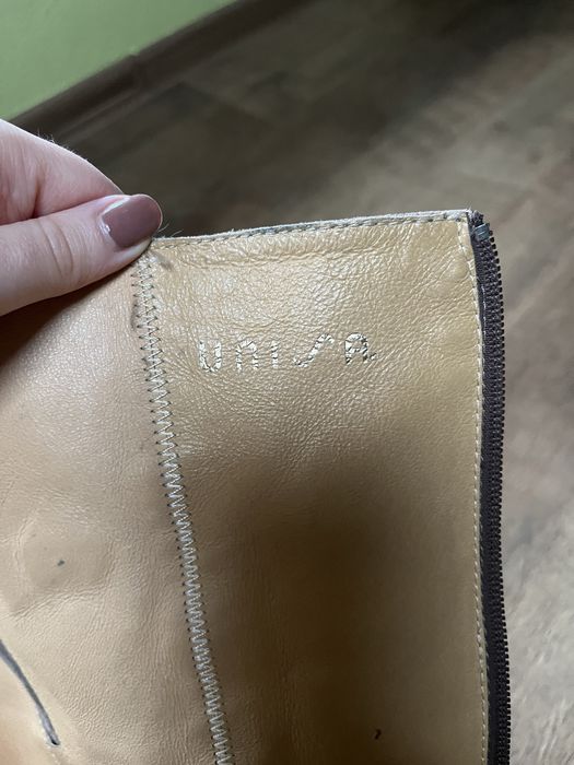 Buty ze skóry kozaki unisa