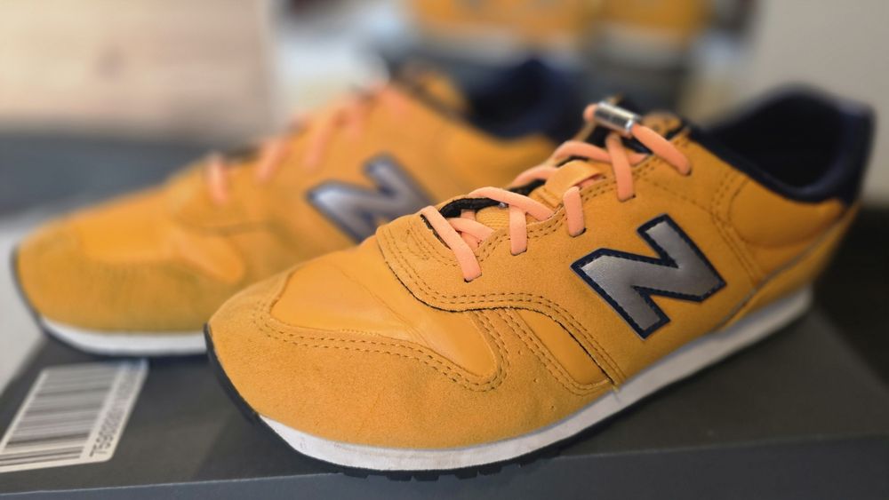 Sneakersy New Balance 373 r. 38 pomarańczowe / miodowe + pudełko – bardzo dobry stan