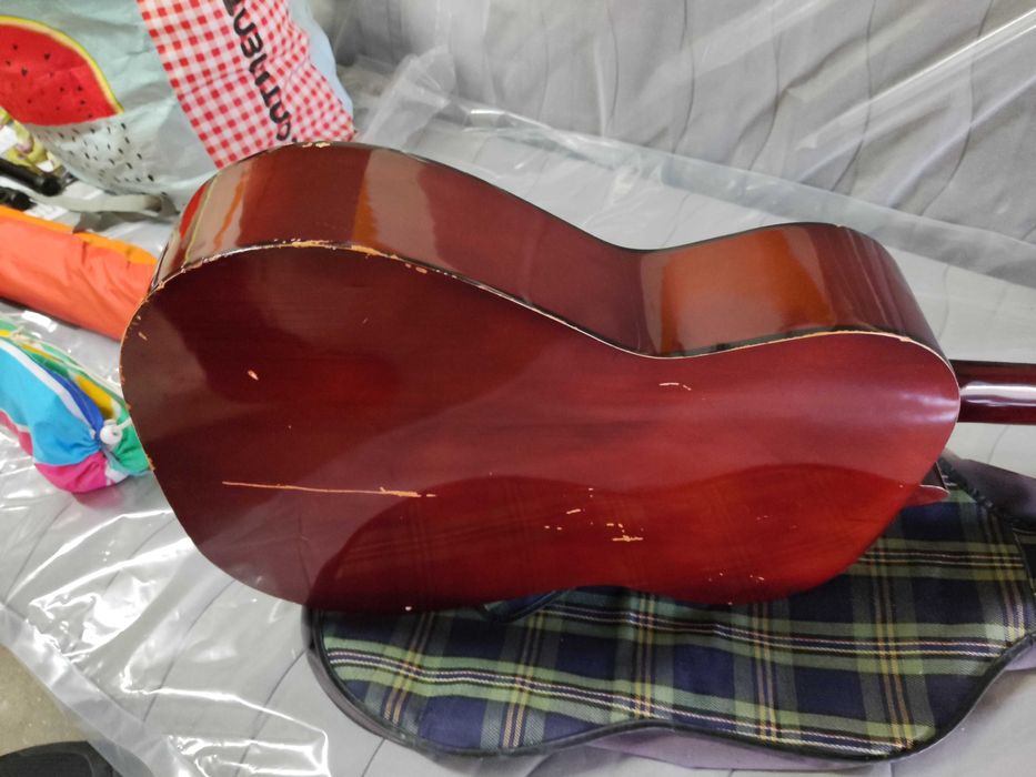 Viola castanha com capa