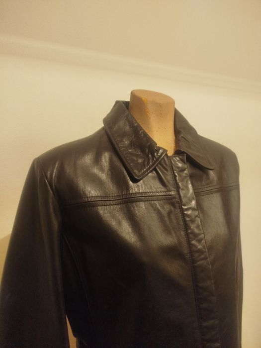 Casaco em Pele Preto