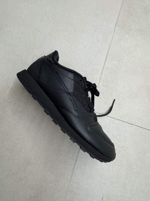 reebok x maison margiela project 0 classic leather memory of black
