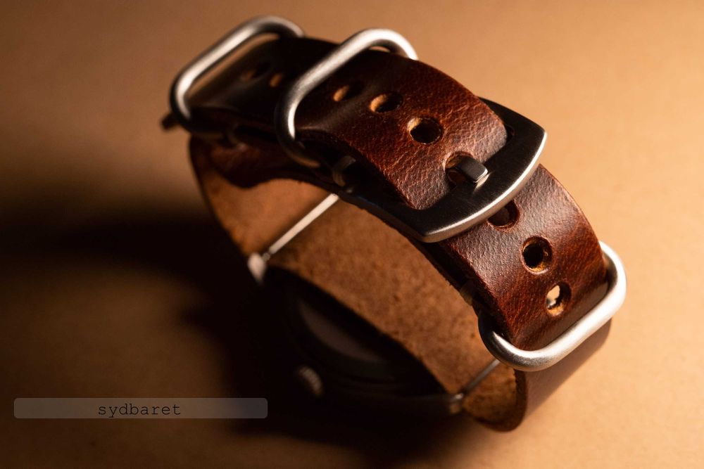 Pasek do zegarek NATO z naturalnej skóry retro premium 20mm Kraków