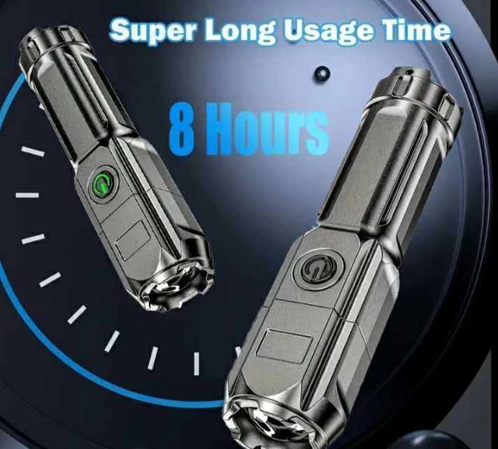 Мощный водонепроницаемый, аккумуляторный фонарь