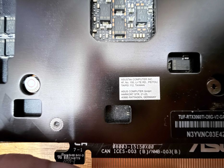 Видеокарта ASUS TUF-RTX3060ti O8G-V2-Gaming