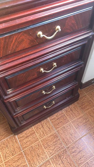 Secretária com estante em mogno