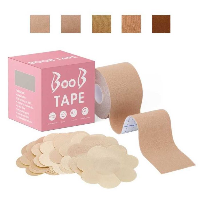 Кінезіо тейп BOOB Tape для грудей 5 см х 5 м  інд. упаковка + вкладиші