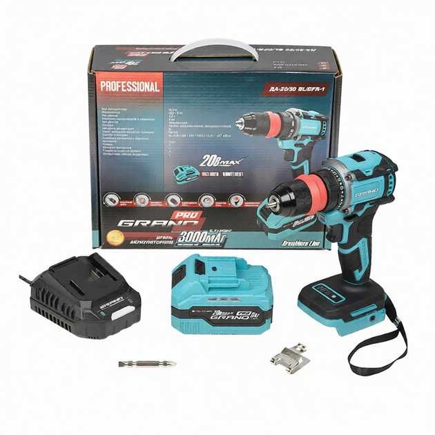 Акумуляторний шурупокрут Grand ДА-20/50 BL/DFR-1 20В безщітковий 50 Нм