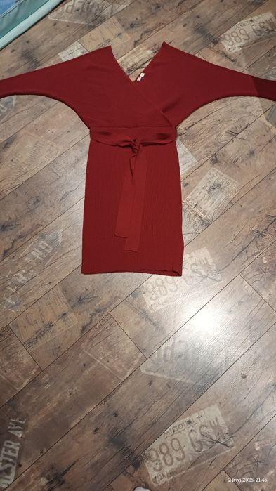 Sukienka prążek bordo