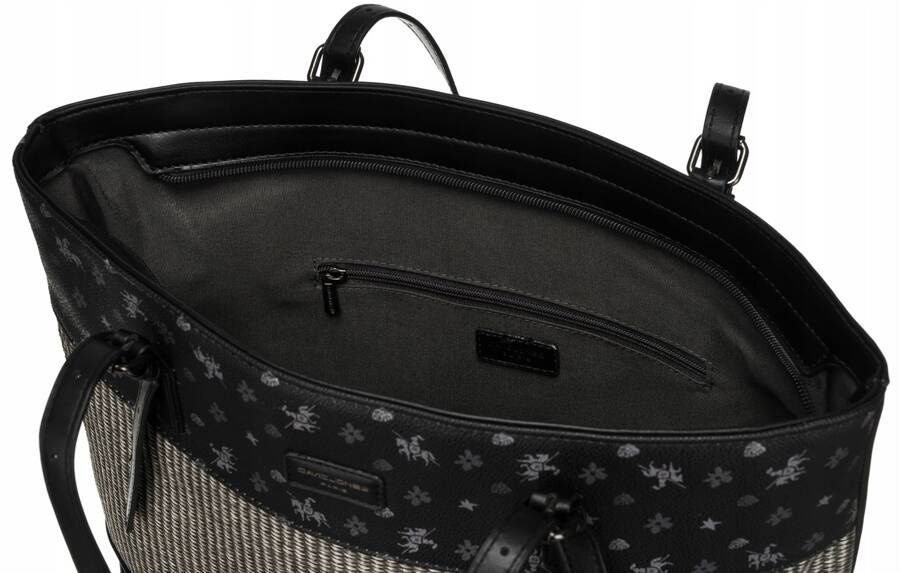 duża shopperka damska na regulowanych uchwytach - david jones