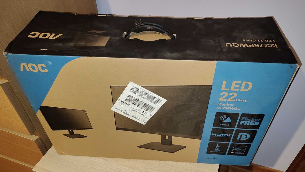 Monitor LCD IPS AOC 12275PWQU 22' 1920x1080
