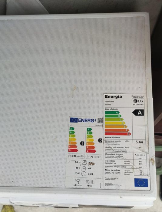 Maquina de lavar e secar LG