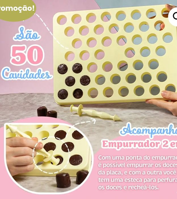 Placa porcionadora de brigadeiro