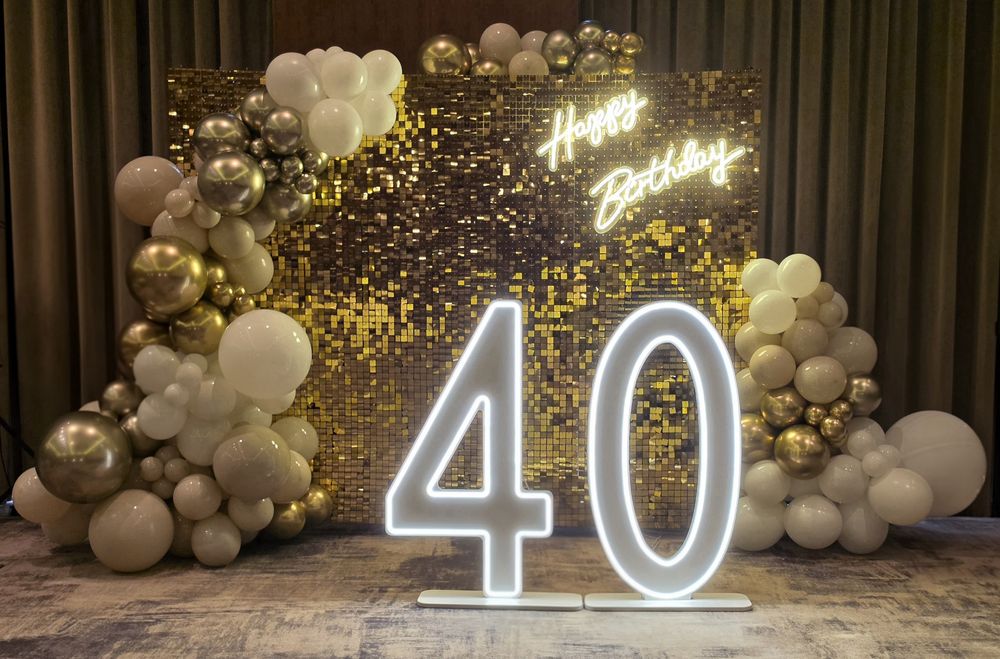 Napis Led Happy birthday XXL na wynajem
