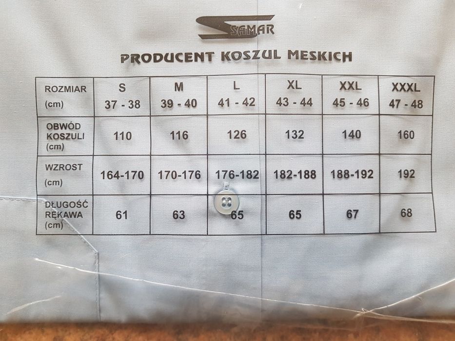 Koszula męska niebieska nowa,rozmiar XL