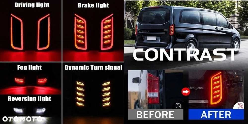 Задні ліхтарі KPL Vland Led Neon Tuning Дим Mercedes Vito V-Class 447 Flap