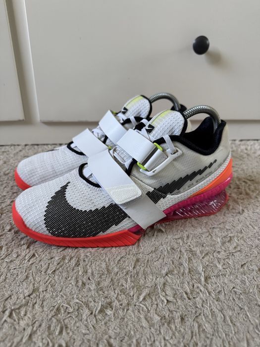 Buty sportowe na siłownie do dźwigania ciężarów Nike Romaleos 4 White Bright Crimson Pink