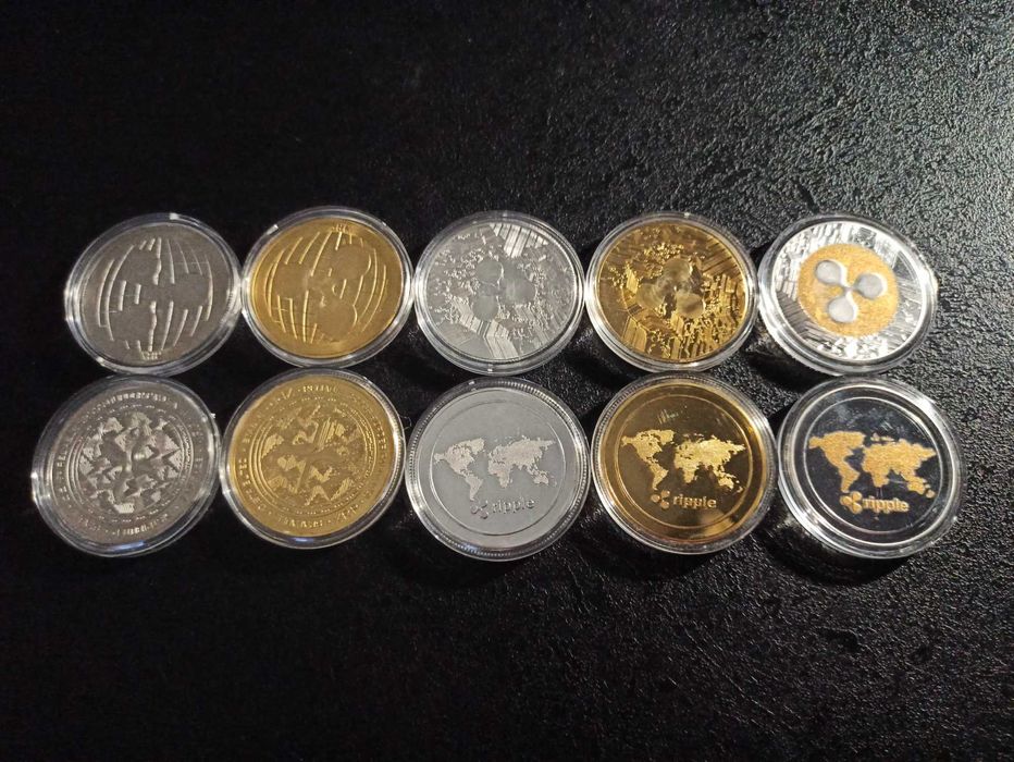 Монеты. Криптовалюта Биткоин Bitcoin Ethereum Dogecoin Litecoin Ripple