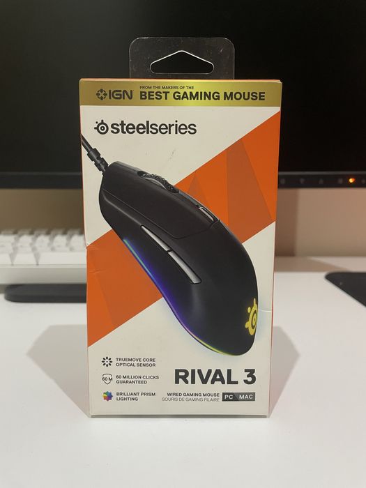 Myszka przewodowa Steelseries rival 3 czarna stan bdb