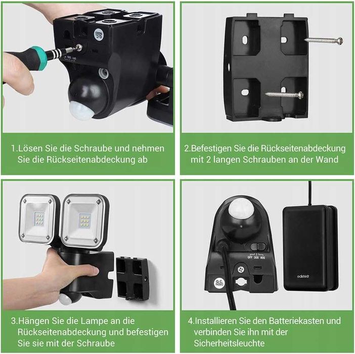 Halogen Szperacz Reflektor Bezprzewodowy LED R20 Czujnik Ruchu Cree