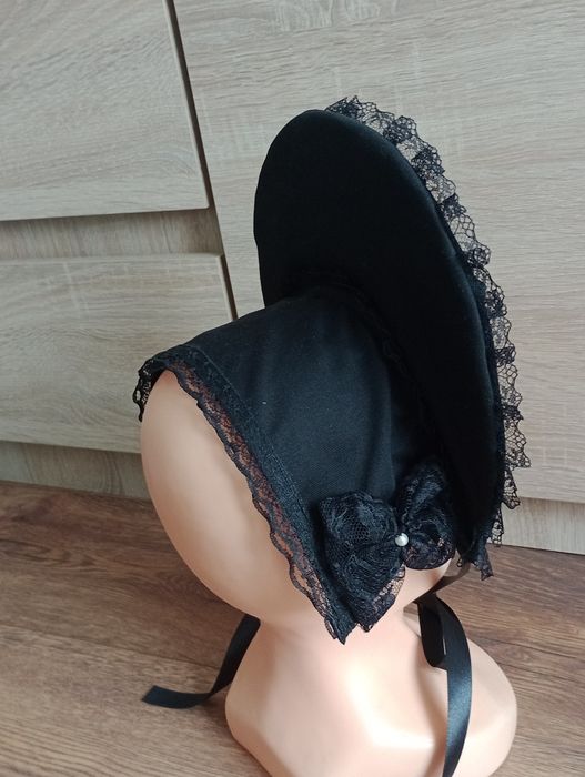 Nowy bonnet otwarty wiktoriański lolita dark alternative