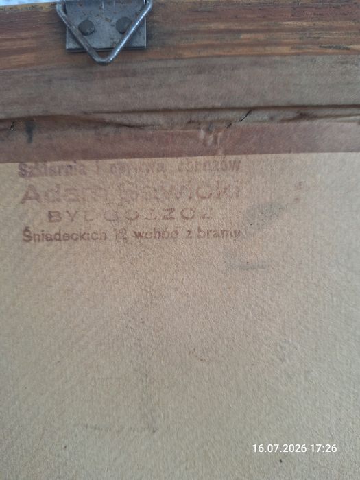 Stary obraz retro 1936 r Bydgoszcz  Sawicki,Zakonnik Cederstrőm