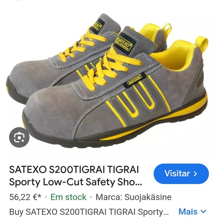 Ténis calçado protecção EPI NOVOS nunca usados Tam 36