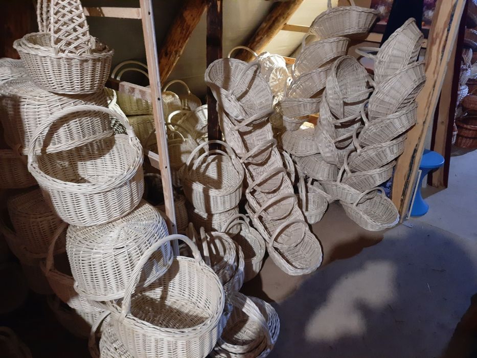 Пасхальні кошики з відбіленоі лози тільки опт.