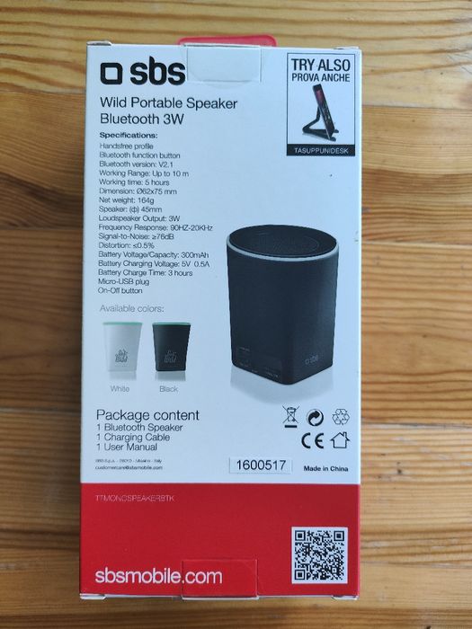Głośnik mobilny SBS BT900 Czarny