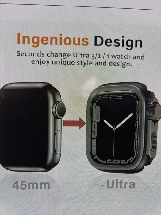 Protecao em metal para Apple watch 45mm para series 9/8/7