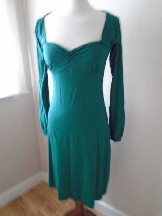 Vestido verde Blanco