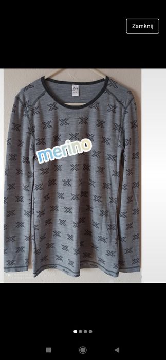 M Eva Nowa wełniana bluzka wełna merino