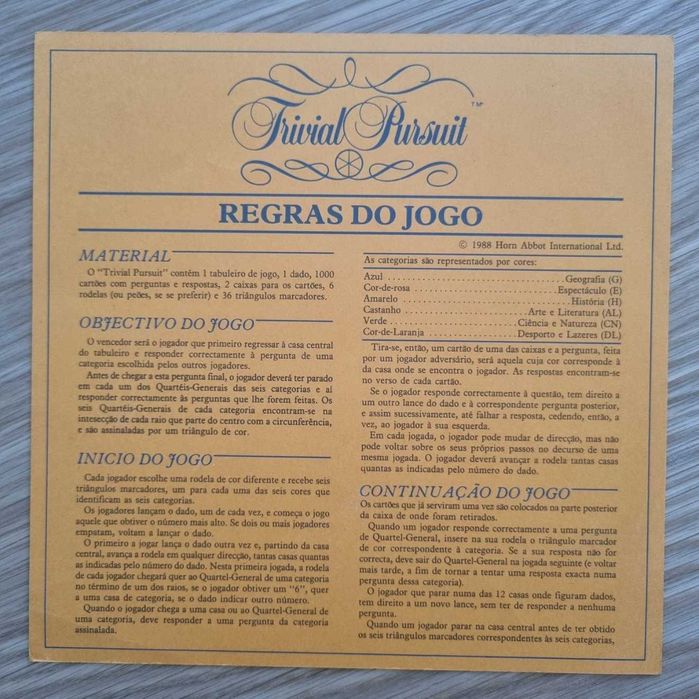 Trivial Pursuit – Edição Portuguesa GFNUS (anos 90)
