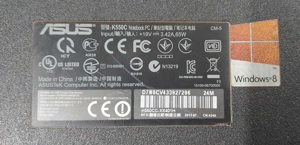 Asus K550C – O Guerreiro de Secretária (SSD + Win 10 Limpo!)