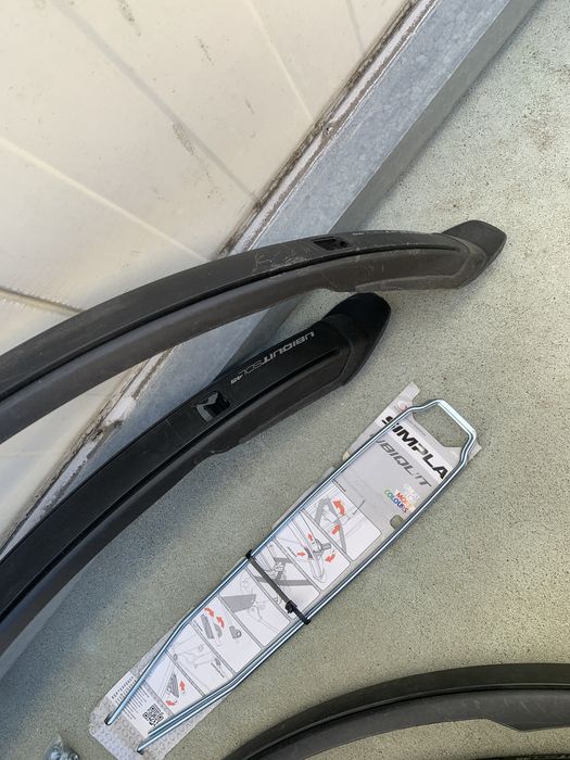 Błotniki simpla ubiquit long 28” 45mm chlapacze pełne wsporniki zestaw