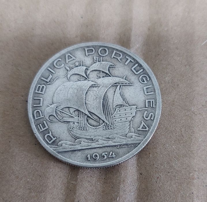 Moeda em prata Portugal 10 Escudos