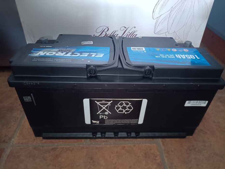 Акумулятор стартовий AGM Start Stop Eleсtron 105Аг 12в 950А батарея автомобільна АГМ 105 ач 105 Ah