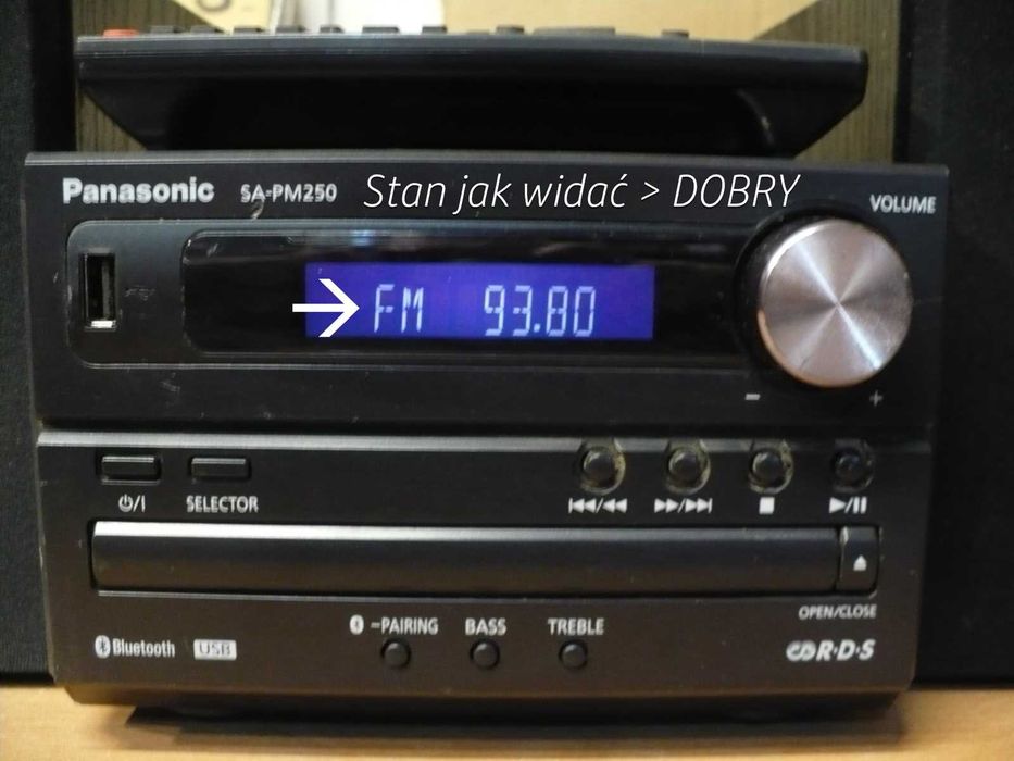 Panasonic SA-PM250 Mikro-system CD 20W, Bluetooth, USB, FM, bogaty bas