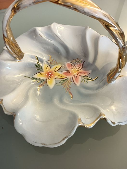 Cesto / fruteira cerâmica / louça Muito antiga Alcobaça - Vintage*