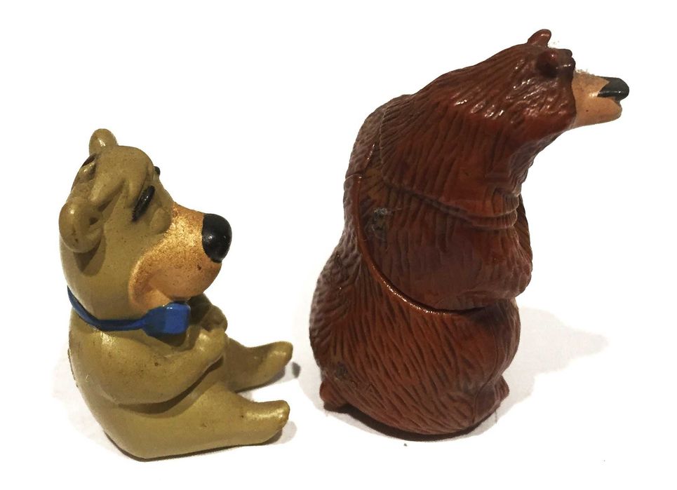 Vintage 90s Hanna Barbera Yogi Bear & Boo Boo PVC Figuras