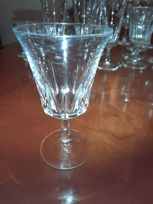 Serviço copos seis copos agua 6 copos vinhos seis flutes champanhe