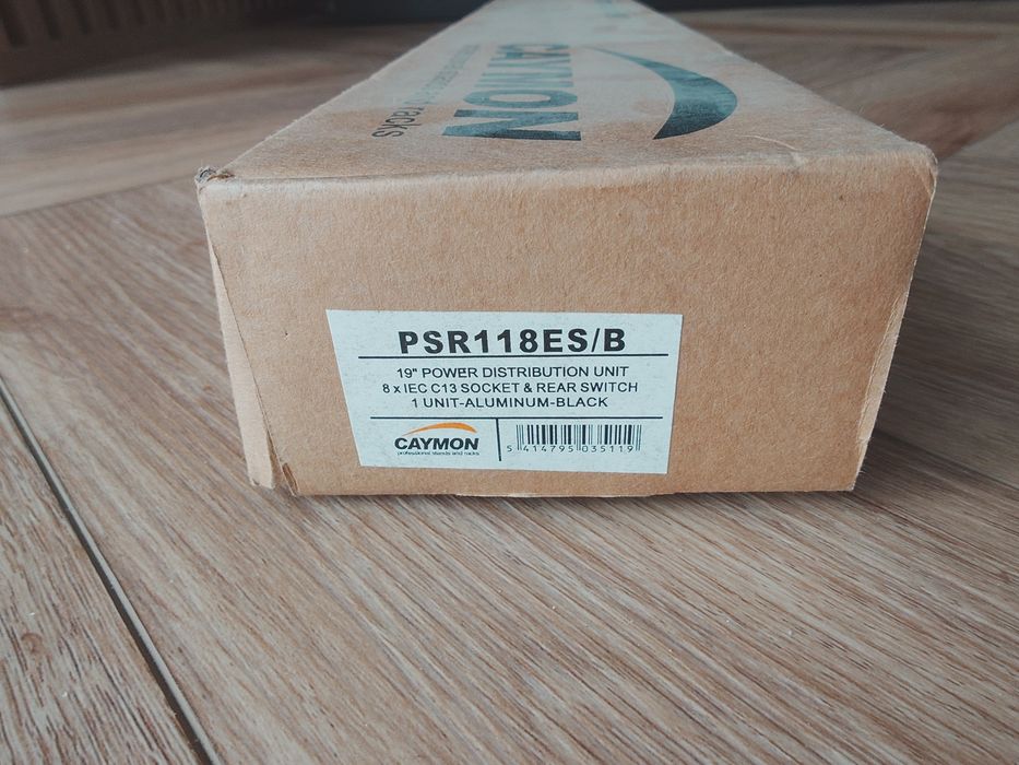 CAYMON PSR118ES/B Listwa zasilająca 19" – 8 gniazd IEC C13 Rack