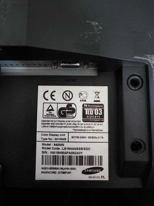 Monitor LCD 19 Samsung 940NW