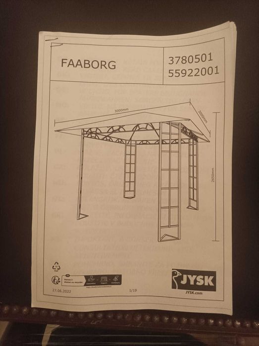 Gazebo 300x300 toldo branco