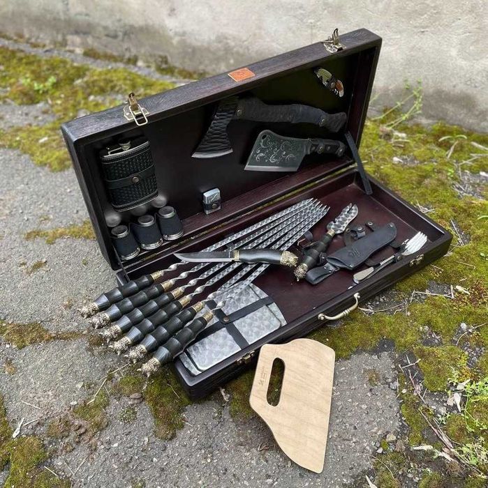 Набір шампурів Вікінг2.0 BS6 Подарок мужчине Набор для шашлыка в кейсе