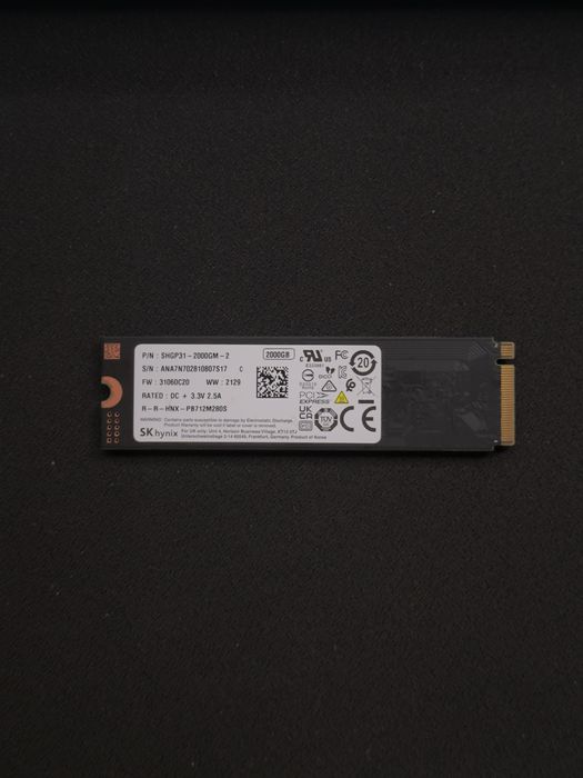 SSD SK hynix Gold P31 2TB NVMe M.2 2280 PCIe 3.0