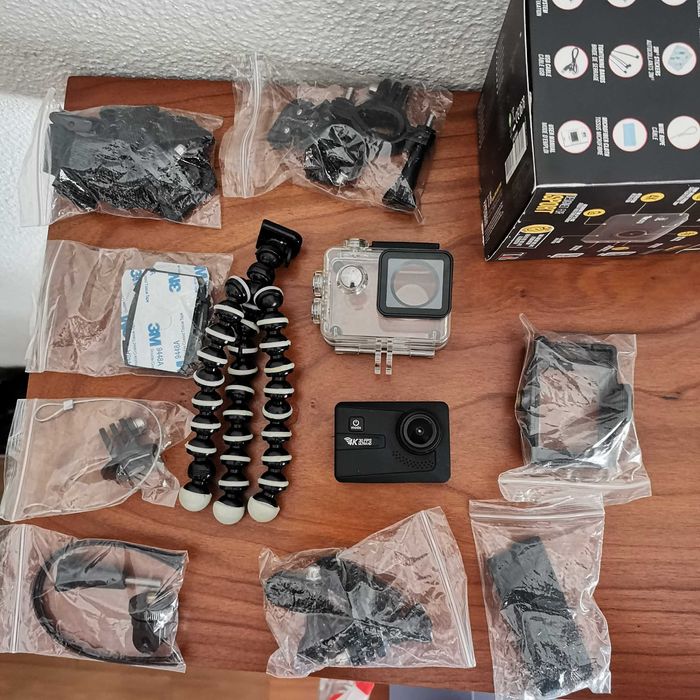 Câmara de Ação Nova 4K com Acessórios à Prova de Água e Câmara Lenta